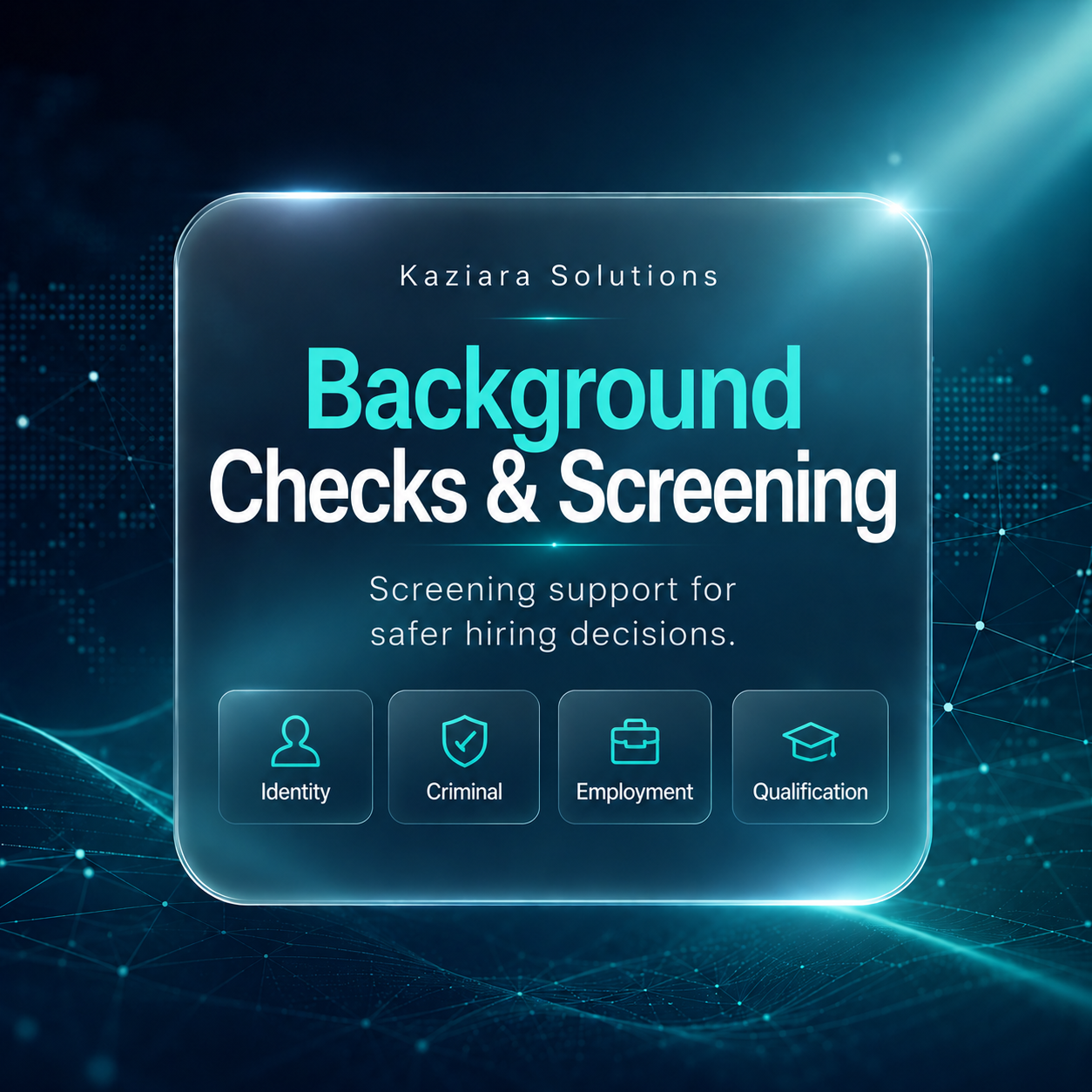 Kaziara Solutions Background Checks and Employee Screening category slide